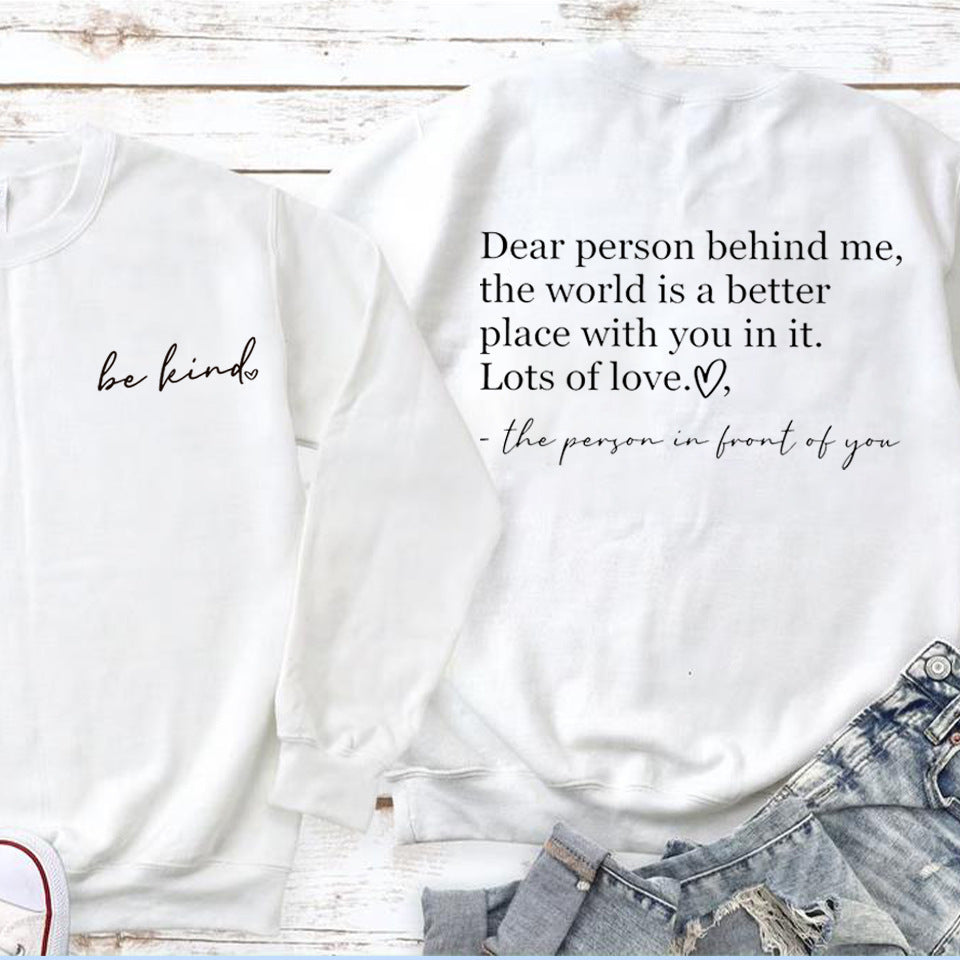 Be Kind, Inspirational women's sweatshirt