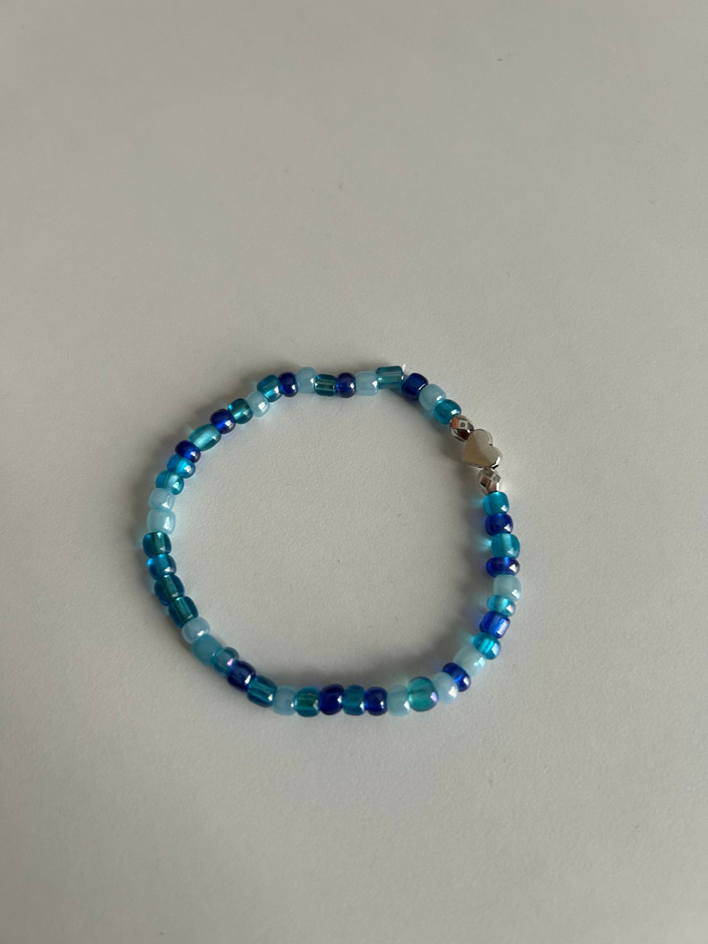 Ocean blue beaded bracelet set, fashion accessory