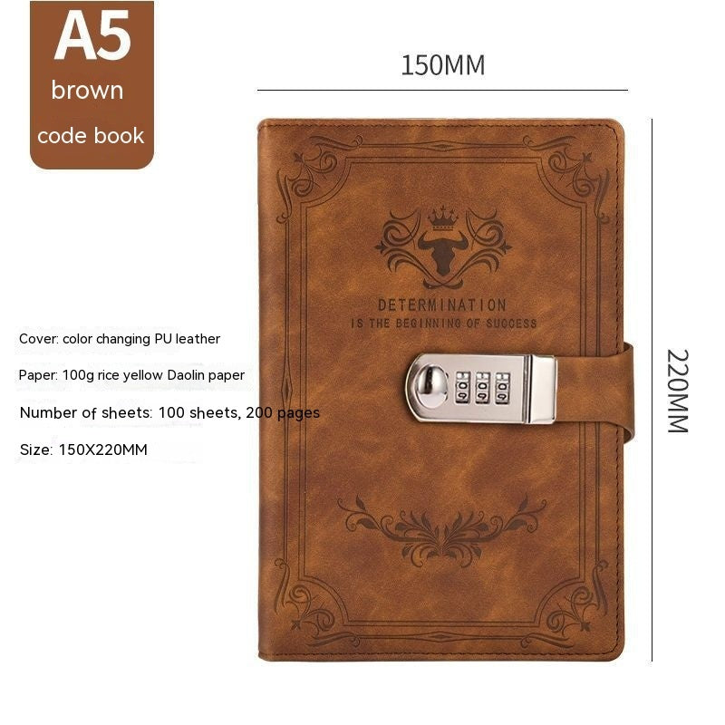 Retro Codebook Journal With Lock