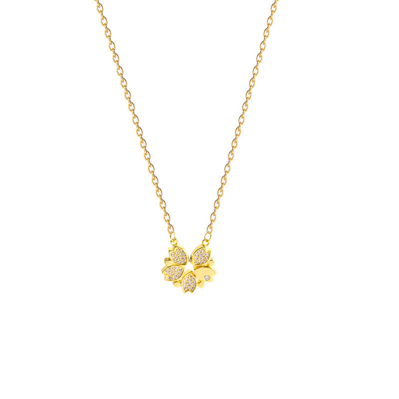 Luxury Four Leaf Clover Pendant Necklace