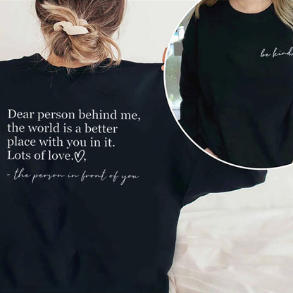 Be Kind, Inspirational women's sweatshirt