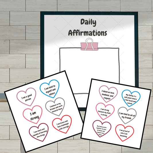 Daily Affirmations _Hearts printable