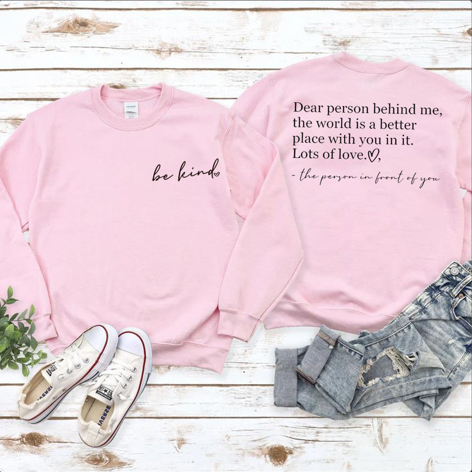 Be Kind, Inspirational women's sweatshirt